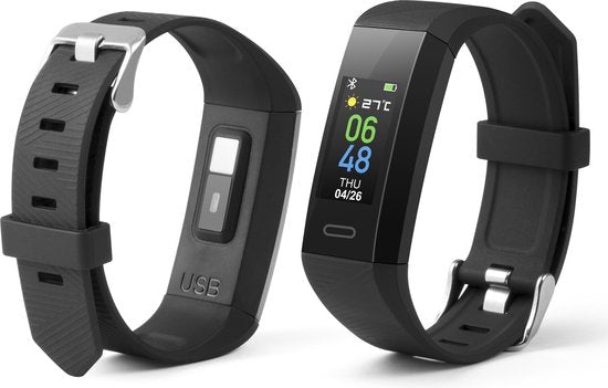 Technaxx TX-HR7 (4904) Tracker de fitness avec moniteur de fréquence cardiaque - Noir