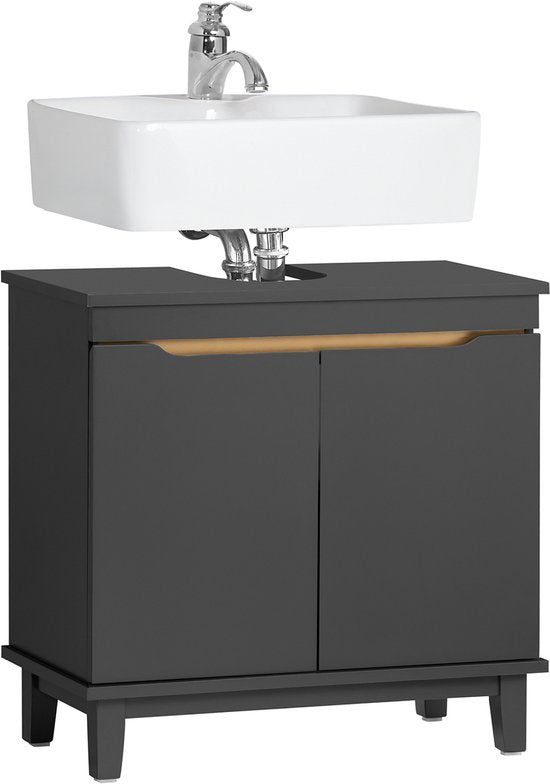 SoBuy BZR113-DG Meuble à vasque - Gris Meuble de salle de bains sous évier