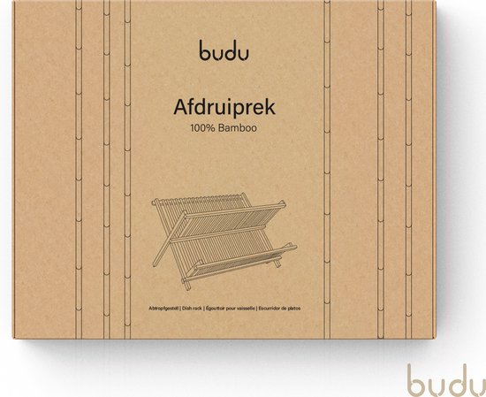 Budu Egouttoir - Egouttoir en bois de bambou - Egouttoir pour la vaisselle - Egouttoir pour le lave-vaisselle - Egouttoir pour la cuisine - Pliable - Pliable
