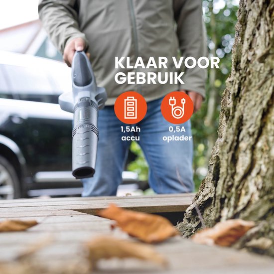 QLT Battery Leaf Blower with Charger - Outil de jardinage léger et puissant pour les feuilles, la poussière et l'herbe coupée - 12V