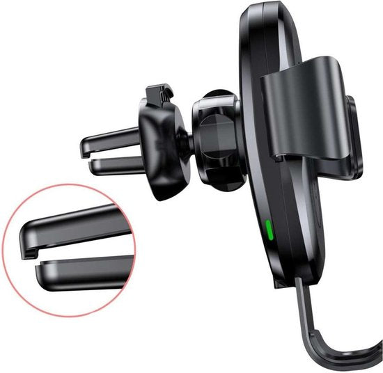 Baseus Gravity Car Mount Car Holder + Qi Wireless Charger Argent