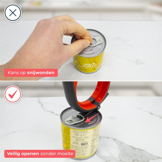 Nuvance Ouvre-boîte - 10 en 1 - Ouvre-bouteille - Ouvre-bocal - Ouvre-bière - Aide culinaire - Ouvre-boîte - Rouge