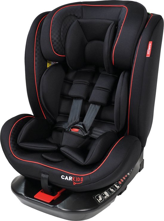 Carkids I-Size Car seat Darcy 360° Swivel 40-150cm Isofix Black/Red