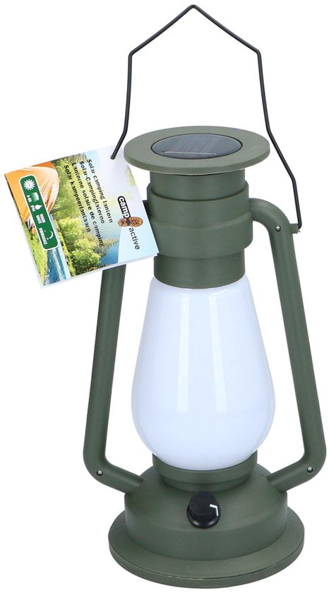 Lampe solaire de camping - Eclairage LED - Lampe de camping - Lampe de tente - Alimentation solaire - Vert