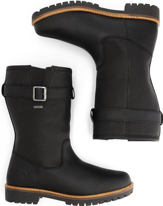 Travelin' Finnmark - Bottes imperméables pour hommes - Doublées de laine - Noir