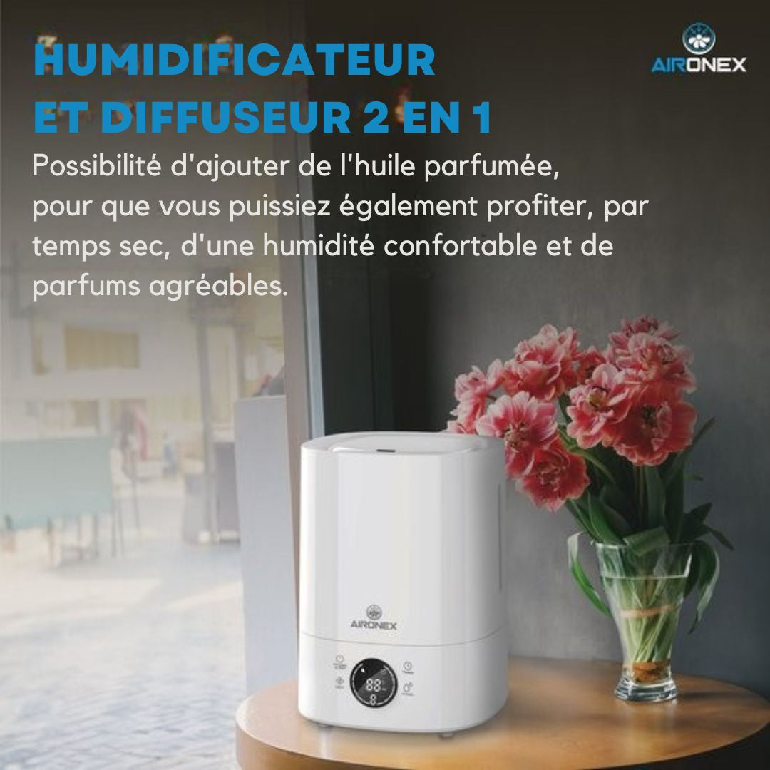 Humidificateur Aironex - 6L - Blanc