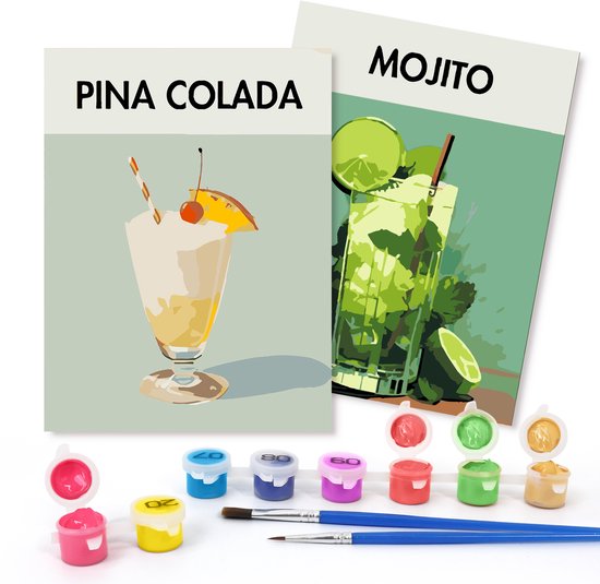 Rubye® Painting on song - Cocktail Mojito & Pina Colada - Adultes