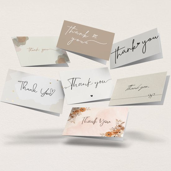 Systemyze 42x Cartes de remerciement avec enveloppe - Cartes de remerciement - Cartes de vœux - Format A6