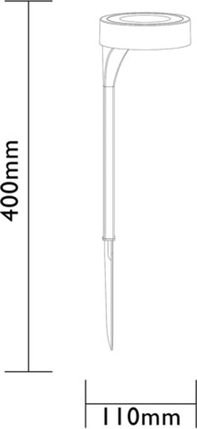 Luxform AYR Orange - Lampes solaires de jardin 2 pièces - LED - Noir