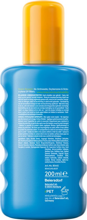 NIVEA SUN Protect & Bronze Spray solaire - SPF 30 - Spray solaire - Waterproof - Stimule le bronzage - 200 ml