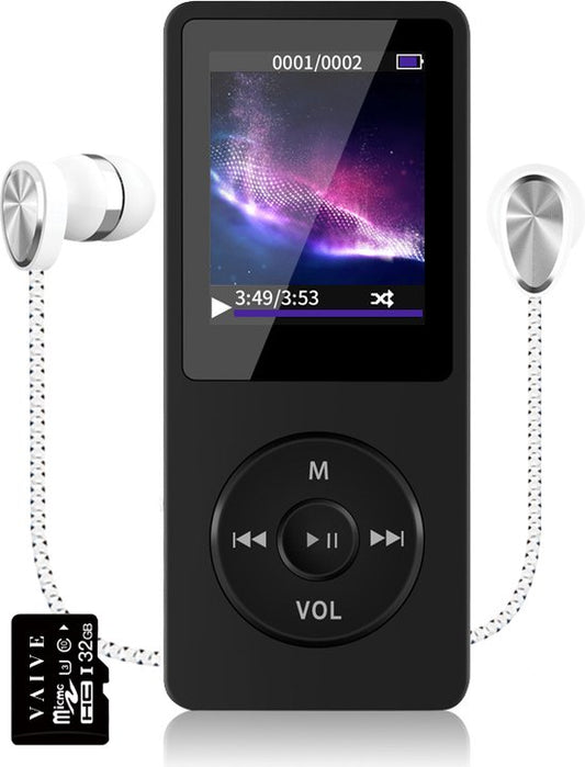 VAIVE HiFi MP3 / MP4 Player Bluetooth - Enregistreur vocal - Dicataphone - Radio FM