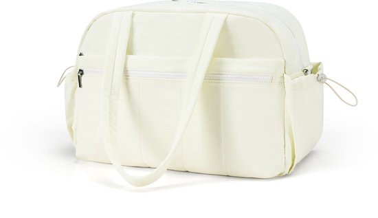 Skycases Weekend Bag - Article personnel - Bagage à main pour Ryanair et Transavia - Imperméable et spacieux - Compartiments intelligents - Idéal pour le voyage et l'usage quotidien - Beige