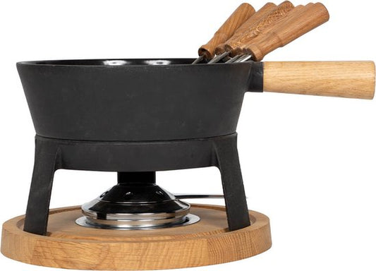 Boska Fondue Set Pro L - Set à fondue au fromage - Pour tout type de cuisinière - Fonte robuste et incassable - 1.8 litres