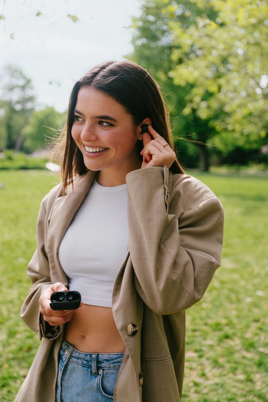 Ecouteurs sans fil - Golden Sound Buds Pro - Ecouteurs Bluetooth - Suppression active du bruit 32dB - Mode ambiant - Autonomie de 40 heures - Convient à tous les smartphones et ordinateurs portables - Noir