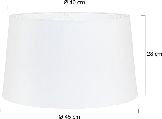 Steinhauer - Abat-jour - Rond 45 cm - Chintz - Blanc - Pour lampe suspendue