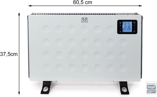 Perel Smart Convector heater, pour l'intérieur, trois niveaux de chaleur, 2000 W