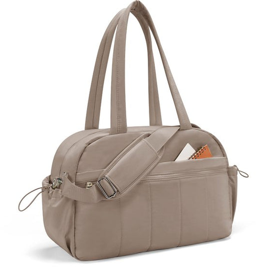 Skycases Weekend Bag - Article personnel - Bagage à main pour Ryanair et Transavia - Imperméable et spacieux - Compartiments intelligents - Idéal pour le voyage et l'usage quotidien - Champagne