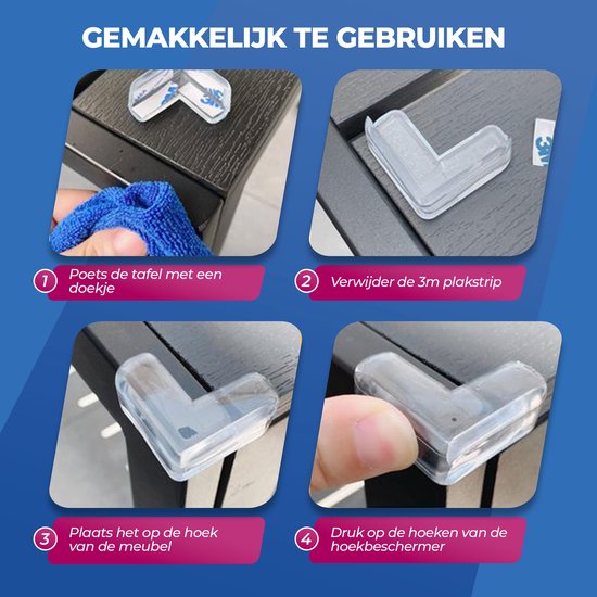 Roegaarden Corner Protector Baby - Protège-coins de table - Butoir - 20 pièces - Transparent