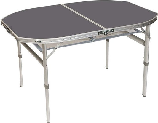 Bo-Camp - Table - Ovale - Modèle valise - 120x80 cm
