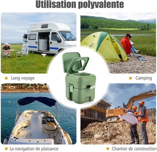 Laodikya Home Camping Toilet Travel Toilet Portable Portable Chemical Toilet 20L + 12L