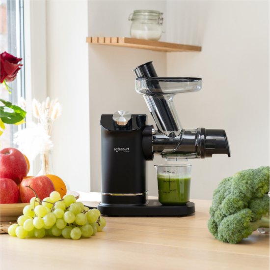 Presse-agrumes - Safecourt Kitchen Slowjuicer - Presse-légumes et fruits - 300ml - Noir