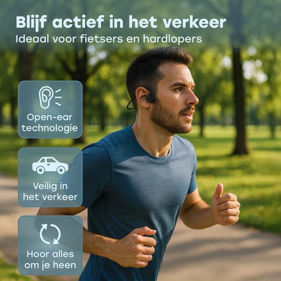 Audyn Bone Rondo - Ecouteurs pour le sport - Ecouteurs à conduction osseuse - Bluetooth - Ecouteurs ouverts - Sans fil - Batterie de 9 heures
