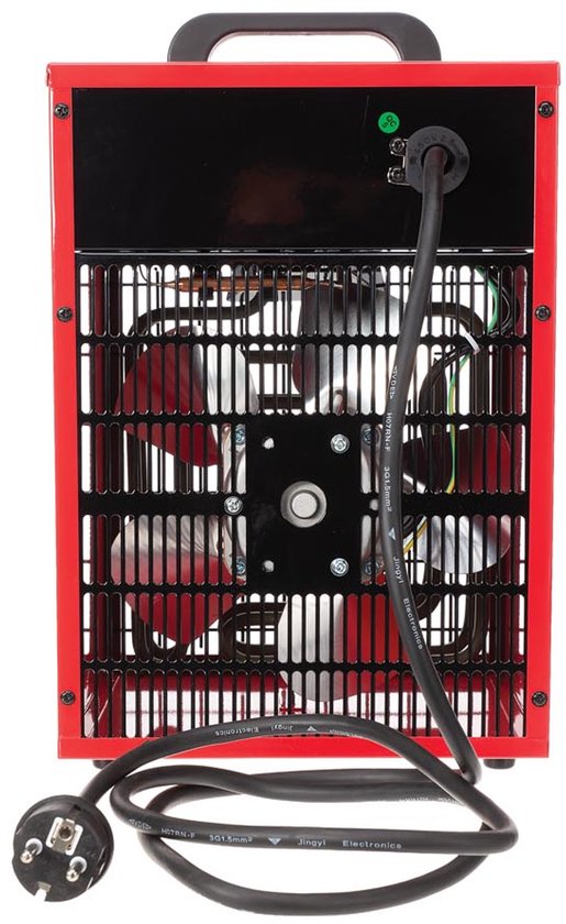 Perel Chauffage électrique à ventilateur 3300W, 2 niveaux de chaleur, thermostat et mode refroidissement, IP24, avec protection contre la surchauffe, chauffage portable compact pour l'atelier, le garage, la salle de loisirs