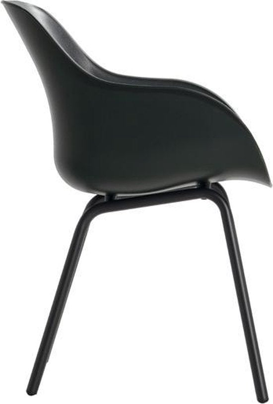 Hartman Sophie elegance garden chair - Dark green - set of 2 - black rondo base