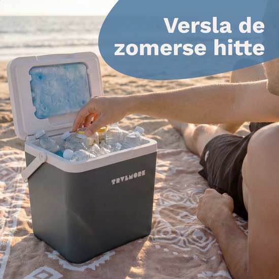 TRVLMORE Cool Box 7L - Frigobox - Elément réfrigérant inclus - Cool Box Small - Anthracite