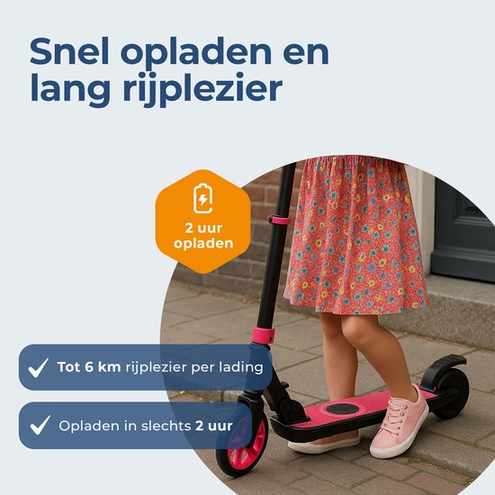 Scooter électrique Denver pour enfants - 10km/h - Scooter pour enfants - Lumières LED - 6km d'autonomie - SCK5500RO