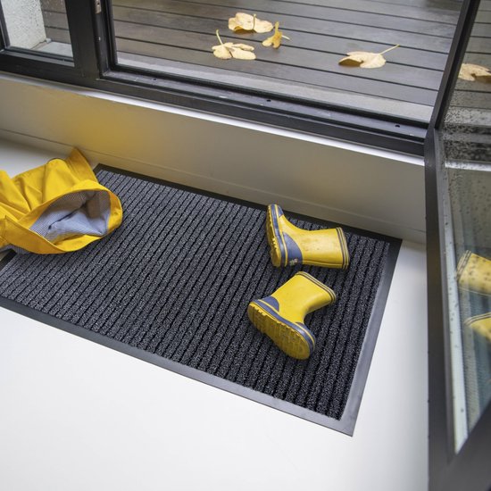 Paillasson Set 2 pièces Studio M - NEO - Tapis de séchage intérieur gris - 60x90 cm - Paillasson antidérapant Anthracite - Paillasson Advantage Package