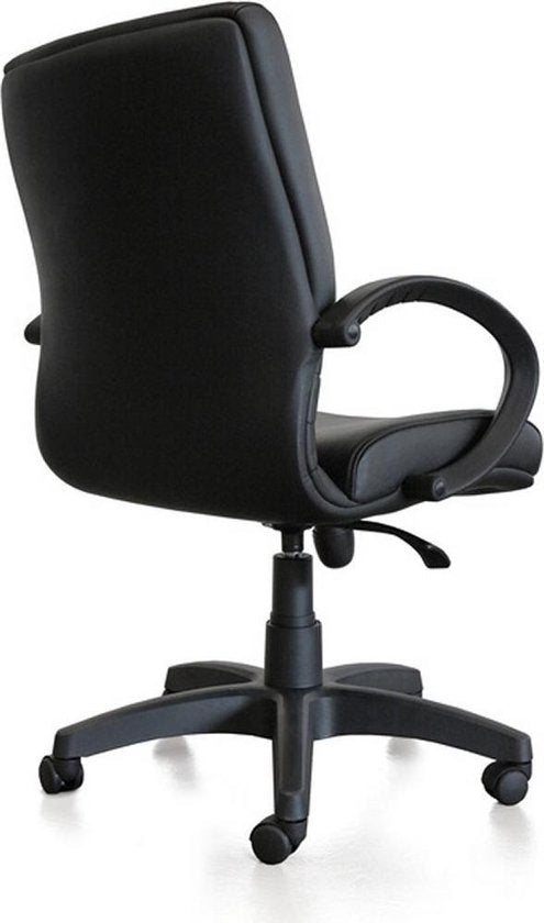 Siège de bureau Kangaro - LEANNA - cuir noir - capacité de charge max. 120 kg - K-850550