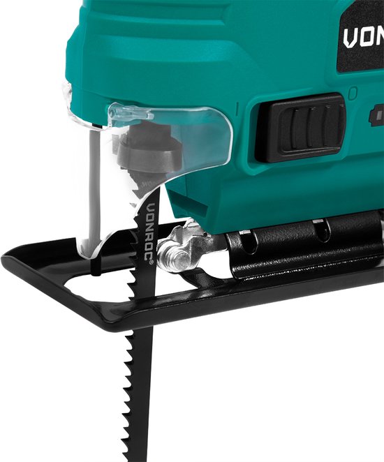 VONROC Accu Jigsaw 12V - Batterie, câble usb-c et lames de scie inclus