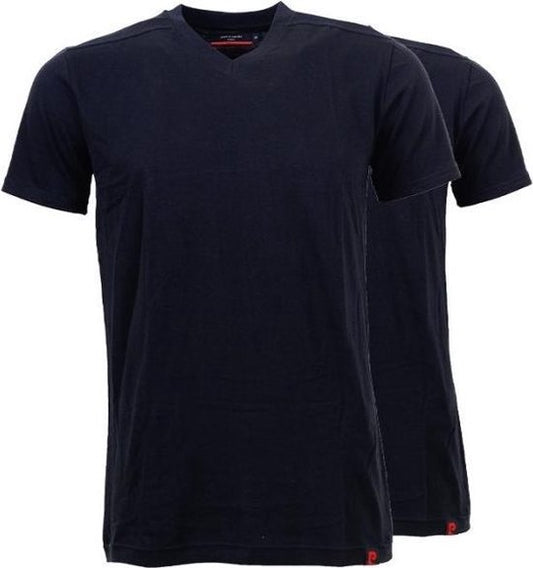 Pierre Cardin - Hommes Tee SS 2-pack t-shirts - Noir - Taille XL
