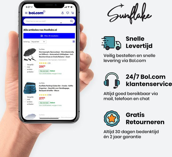 Repose-pieds pour avion - Hamac de pieds pour le voyage - également pour le bus, la voiture ou le train - Sunflake