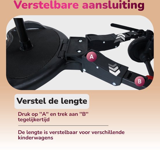 HeppieBabie Universal Riding Board Deluxe - avec siège - pour poussette - Buggy Board - avec livre d'école