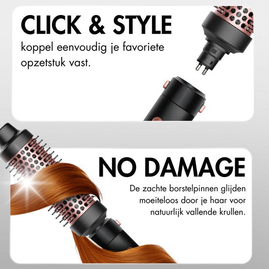 Sansbeauté® 3 en 1 Fer à boucler automatique avec pince - Fer à boucler en céramique - 25mm à 38mm - Beach Waves - Wavy Hair - Curlers 33 38 mm 25 mm - Blowout Brush - Hair Styler - Hair Curler - Crimper fin et épais - Fer à boucler cheveux courts