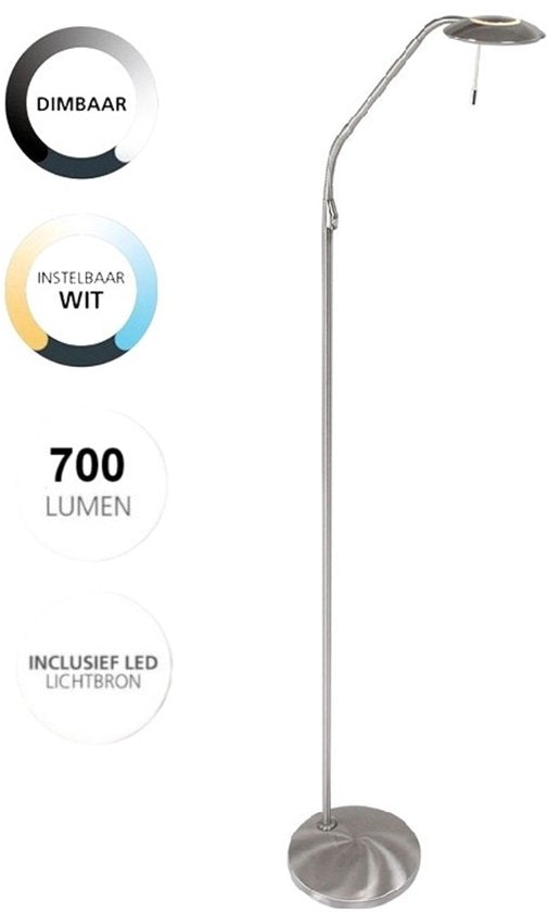 Lampadaire Steinhauer Zenith LED - Acier