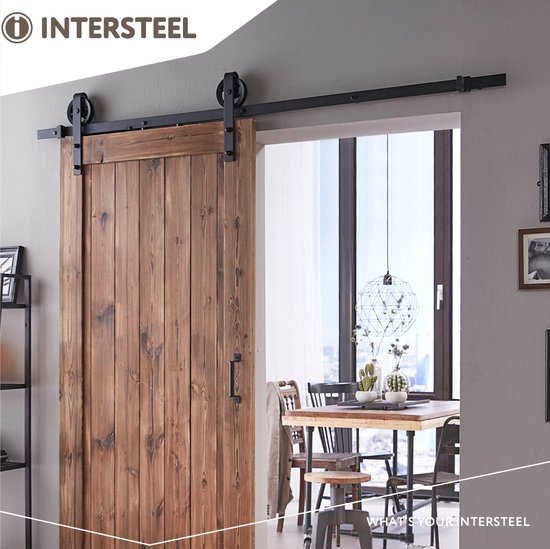 Système de porte coulissante Intersteel Roue noir mat
