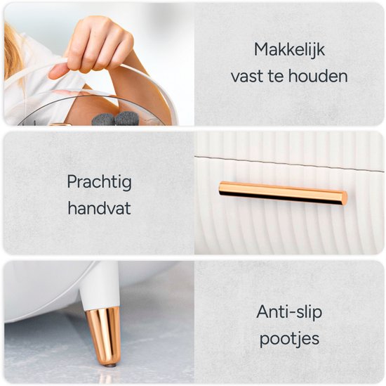 Organess - Organisateur de maquillage - Boîte de rangement - Organisateur de soins - Trousse de maquillage - Blanc