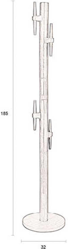 Dutchbone Jakub Porte-manteau Bois Noir