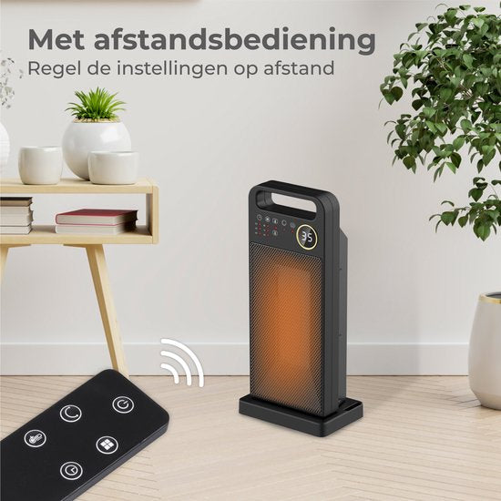 Nuvance - Réchaud électrique - 2000W - Réchaud de terrasse - Réchaud céramique - Réchaud à ventilateur - Chauffage électrique