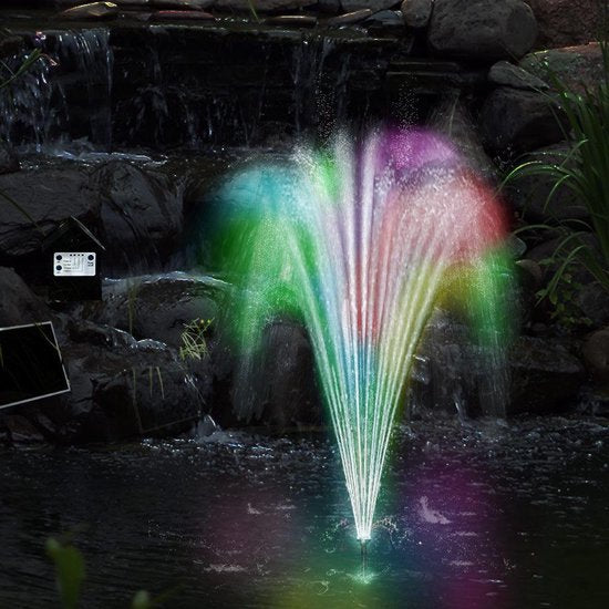 Monzana LED-zonnepomp met batterij en hoogwaardig zonnepaneel