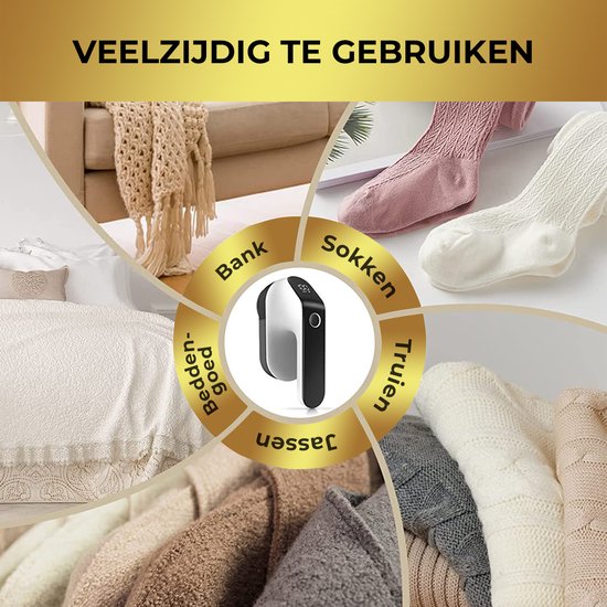 MostEssential Premium Electric Lint Remover FL777 - Tondeuse à charpie - Fonction de charge rapide USB-C - Sans fil - Batterie 2000 mAh - PRO Edition