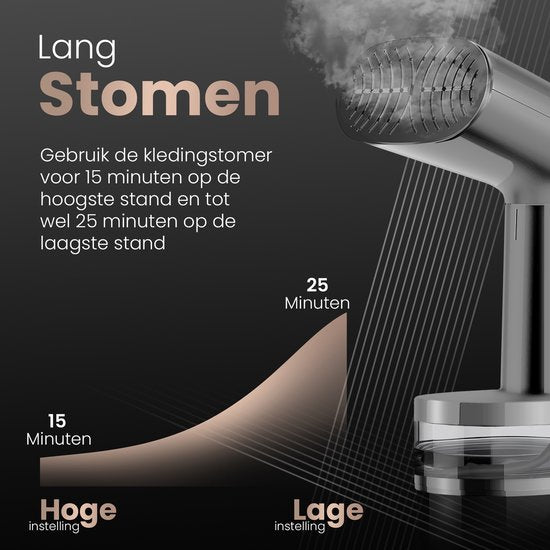 FLOWSTEAM® Luxury Clothes steamer - Défroisseur à main - Défroisseur à linge - Matte Gray Edition