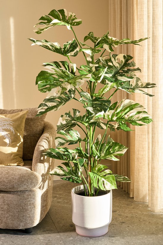 Mica Decorations Arbre Monstera Plante Artificielle - H140 x Ø120 cm - Vert