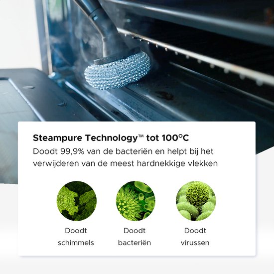 Motionflow Carpet Cleaner PRO - Nettoyage en profondeur avec fonction vapeur jusqu'à 100°C - Puissant nettoyeur de taches 1700W - Nettoyage à la vapeur pour sol, canapé, salle de bain et tapis - Nettoyeur à vapeur et nettoyeur de siège - Produit nettoyant