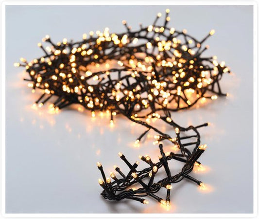 Guirlande - Merkloos - 200 led - 4m - Alimentation par piles - 8 fonctions d'éclairage - Blanc chaud