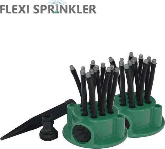 Kit d'arrosage Flexipoint de l'âne orange - Lot de 2 avec 24 buses flexibles - Irrigation efficace pour le jardin et l'herbe - Système d'arrosage