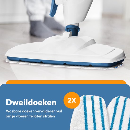 BOLLIT 16 en 1 Nettoyeur à vapeur 1500W - Sèche-mains - Nettoyeur de tapis - Nettoyeur de taches - Nettoyeur à vapeur - Nettoyeur à vapeur à main - Nettoyeur de sols - Vadrouille à vapeur - Nettoyage de sols, canapés, salles de bains et tapis